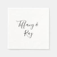 Serviettes de mariage simples et élégantes