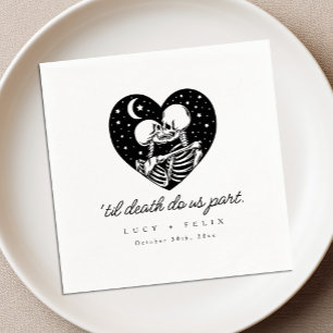 Serviette En Papier Serviettes de mariage squelette « Jusqu'à ce que l