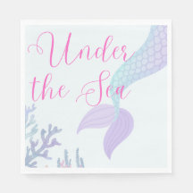 Serviettes de mermaid sous la mer
