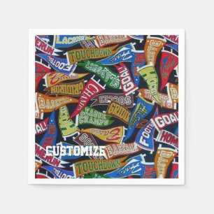 Serviette En Papier Serviettes de Motif de ventilateur de sport person