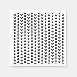 Serviette En Papier Serviettes de motif d'empreinte de patte