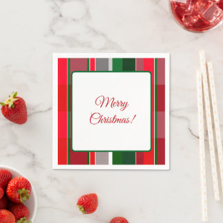 Serviette En Papier Serviettes de Noël à carreaux