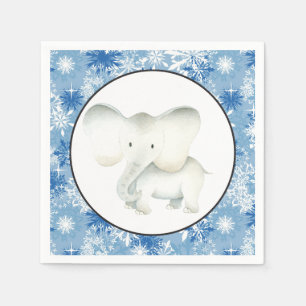 Serviette En Papier Serviettes de Noël à l'éléphant blanc
