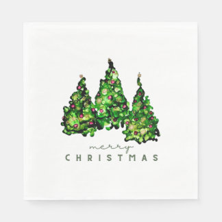 Serviette En Papier Serviettes de Noël à motif encre alcoolique