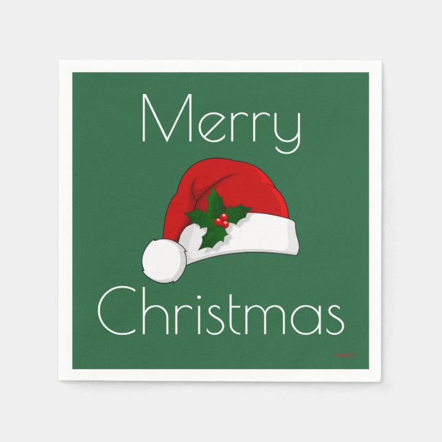 Serviette En Papier Serviettes de Noël chapeau de Noël HAMbyWG (Devant)