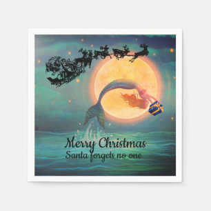 Serviette En Papier Serviettes de Noël de sirène