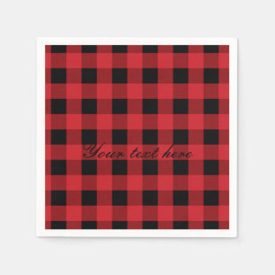 Serviette En Papier Serviettes de Noël de vacances de campagne rustiqu