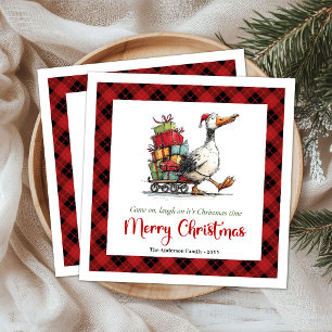 Serviette En Papier Serviettes de Noël drôles d'oie fantaisistes minim