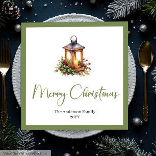 Serviette En Papier Serviettes de Noël élégantes bohèmes rustiques en 