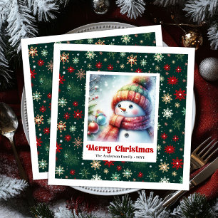 Serviette En Papier Serviettes de Noël Fantaisistes pour Fête Éditable
