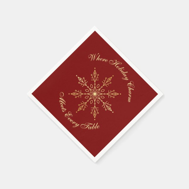 Serviette En Papier Serviettes de Noël festives | Table de fêtes de va (Coin)