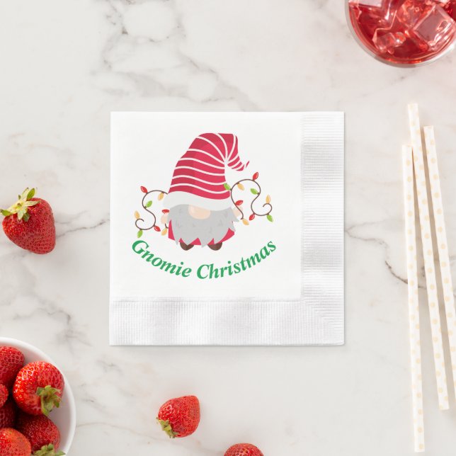 Serviette En Papier Serviettes de Noël Gnomie (En situation)