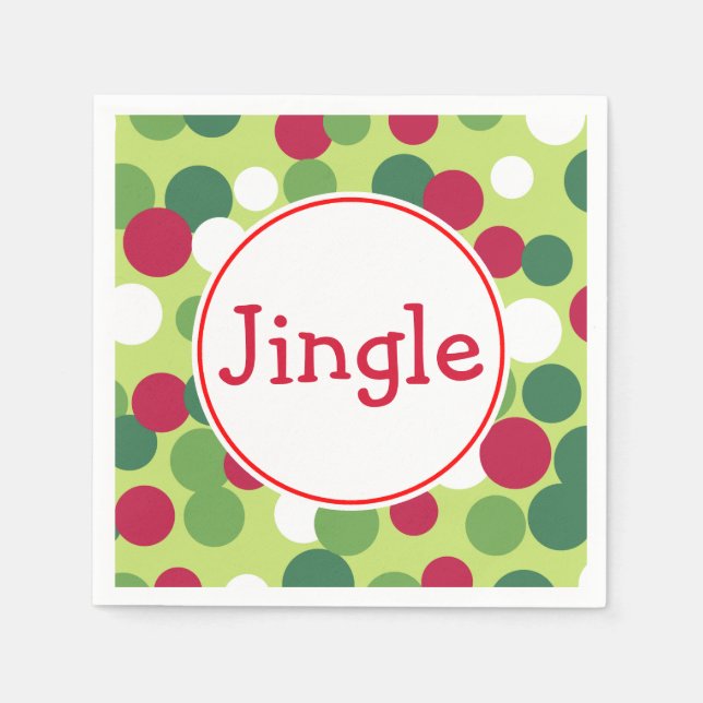 Serviette En Papier Serviettes de Noël Jingle (Devant)