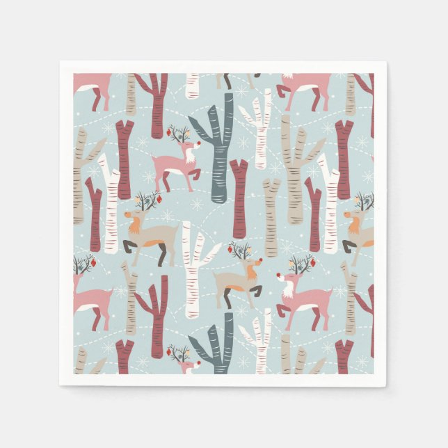 Serviette En Papier serviettes de noël pastel (Devant)