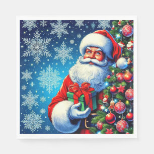 Serviette En Papier serviettes de Noël père Noël !