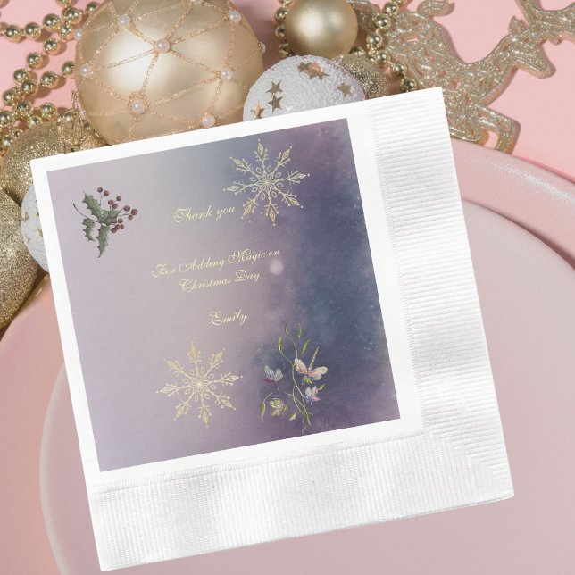 Serviette En Papier Serviettes de Noël pour anniversaire Magical Chris (Créateur téléchargé)