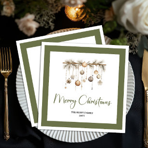 Serviette En Papier Serviettes de Noël pour la famille Cozy Farmhouse 