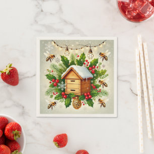 Serviette En Papier Serviettes de Noël pour l'apiculture