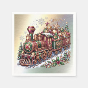 Serviette En Papier Serviettes de Noël pour train festif
