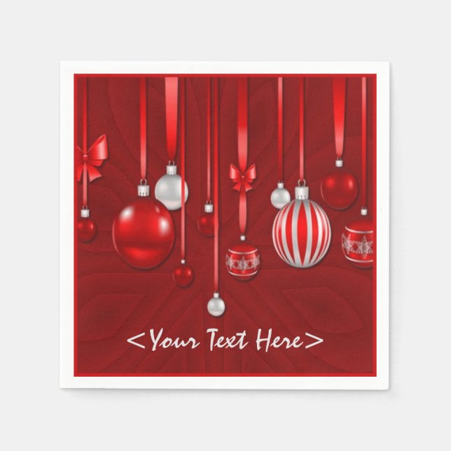 Serviette En Papier Serviettes de Noël Rouge (Devant)