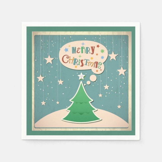 Serviette En Papier Serviettes de Noël - Sapin de Noël (Devant)