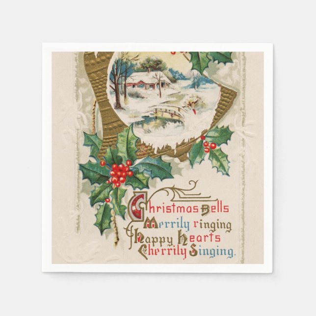 Serviette En Papier Serviettes de Noël vintage (Devant)