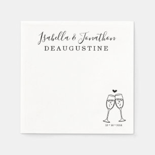 Serviette En Papier Serviettes de pain au champagne personnalisées