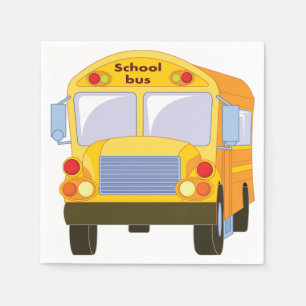 Serviette En Papier Serviettes de papier d'autobus scolaire jaune