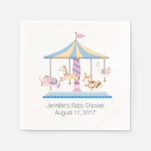 Serviette En Papier Serviettes de papier de baby shower animal de