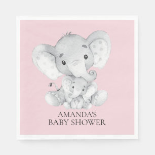 Serviette En Papier Serviettes de papier de baby shower de filles