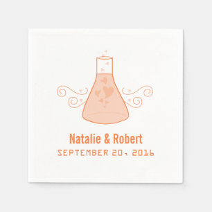 Serviette En Papier Serviettes de papier de chimie douce orange