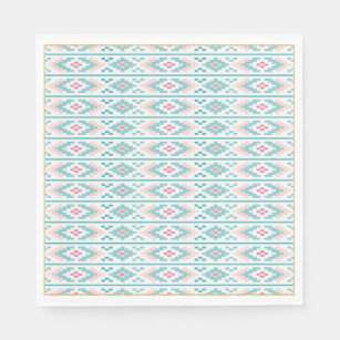 Serviette En Papier Serviettes de papier de conception tribale aztèque