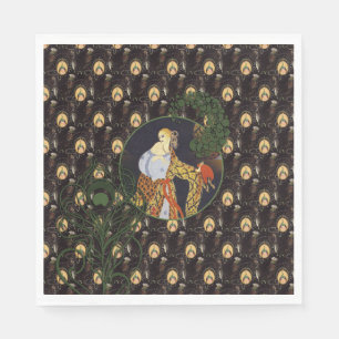 Serviette En Papier Serviettes de papier de dames d'art déco