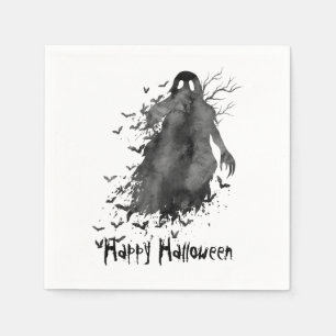 Serviette En Papier Serviettes de papier de Halloween de fantôme