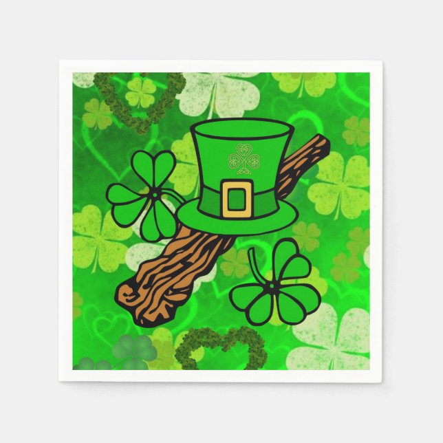 Serviette En Papier Serviettes de papier de jour St. Patrick (Devant)