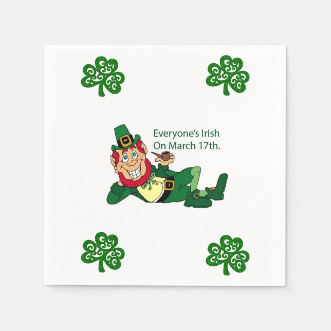 Serviette En Papier Serviettes de papier de jour St. Patrick (Devant)