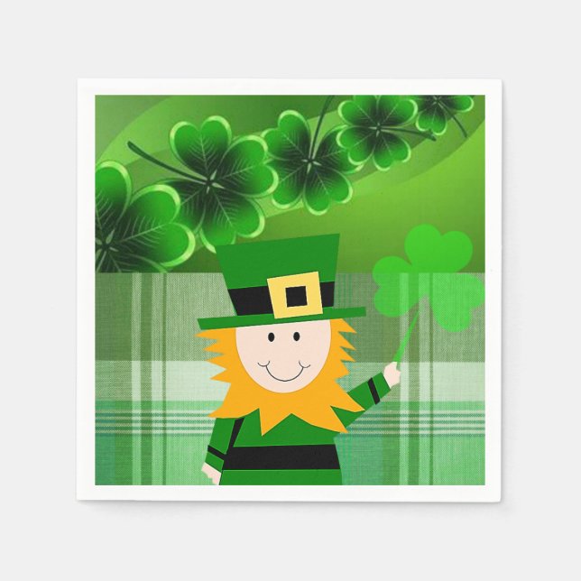 Serviette En Papier Serviettes de papier de jour St. Patrick (Devant)