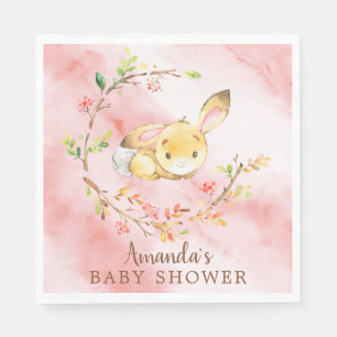 Serviette En Papier Serviettes de papier de lapin de baby shower doux