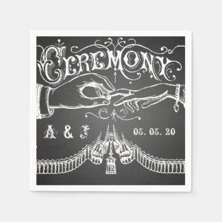Serviette En Papier Serviettes de papier de mariage rustique de