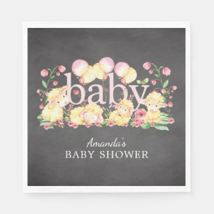 Serviette En Papier Serviettes de papier de petit baby shower doux