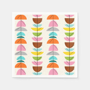 Serviette En Papier Serviettes de papier de rétros nids colorés