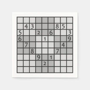 Serviette En Papier Serviettes de papier de SUDOKU