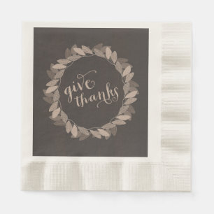 Serviette En Papier Serviettes de papier de thanksgiving de la