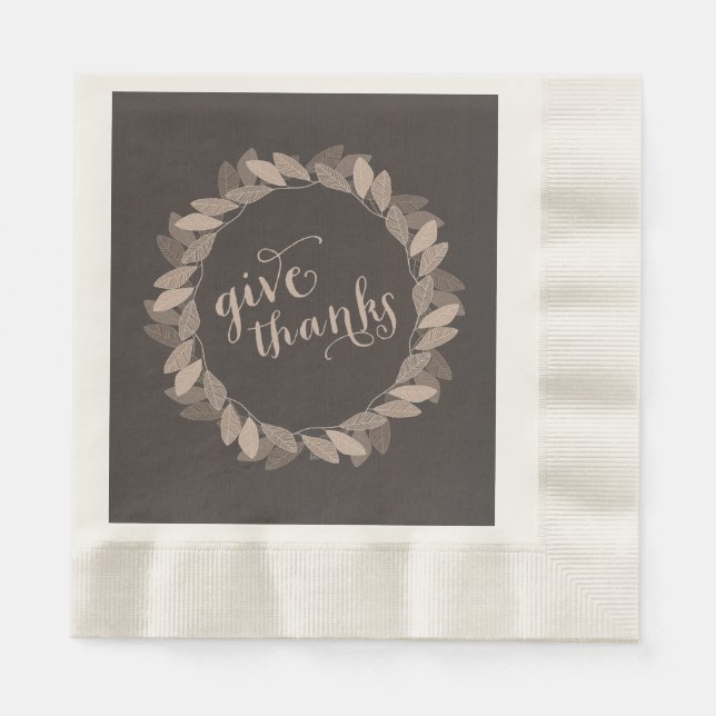 Serviette En Papier Serviettes de papier de thanksgiving de la (Devant)