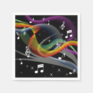 Serviette En Papier Serviettes de papier d'illustration de musique