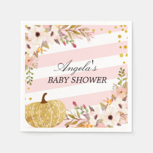 Serviette En Papier Serviettes de papier d'or d'automne de cocktail