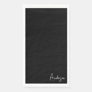 Serviette En Papier Serviettes de papier élégantes noir et blanc avec 