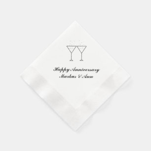 Serviette En Papier Serviettes de papier "en verre de Champagne"