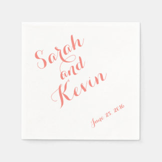 Serviette En Papier Serviettes de papier inclinées de mariage élégant