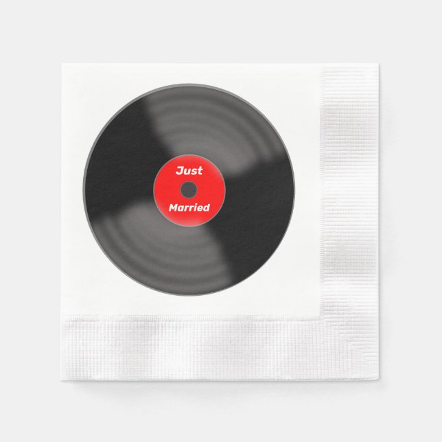 Serviette En Papier Serviettes de papier journal juste marié (Devant)